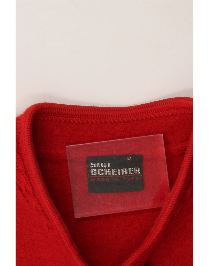 SIGI SCHEIBERG Womens 5 Button Blazer Jacket IT 42 Medium Red Wool Vintage Sigi Scheiberg and Second-Hand Sigi Scheiberg from Messina Hembry 