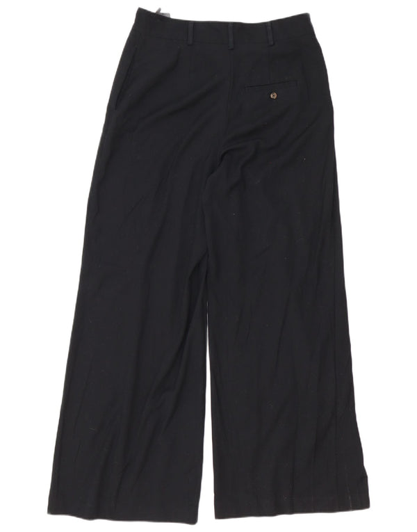 Marks & Spencer Damskie spodnie codzienne z szerokimi nogawkami UK 10 Small W30 L30 Czarne