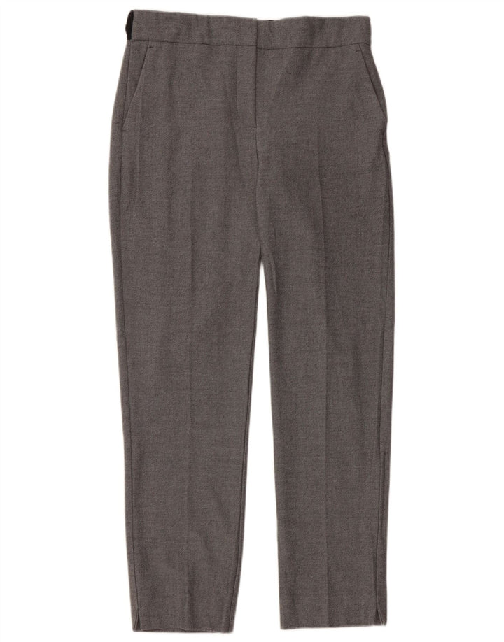 Damskie proste spodnie chino Zara, małe, W26 L27, szary poliester