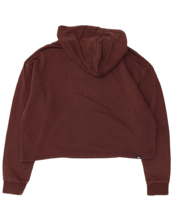 Damska bluza z kapturem Puma, oversize, UK 10, mała, brązowa, bawełniana