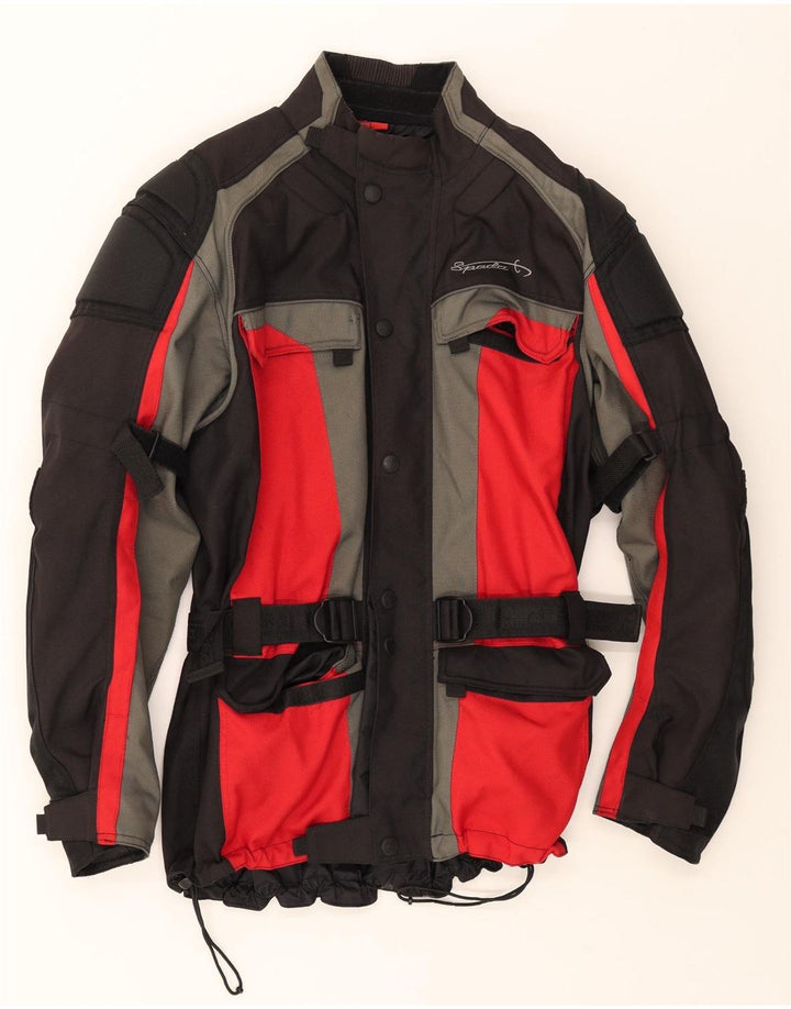SPADA Mens Racer Jacket UK 40 Large Black Colourblock Polyamide Vintage Spada and Second-Hand Spada from Messina Hembry 