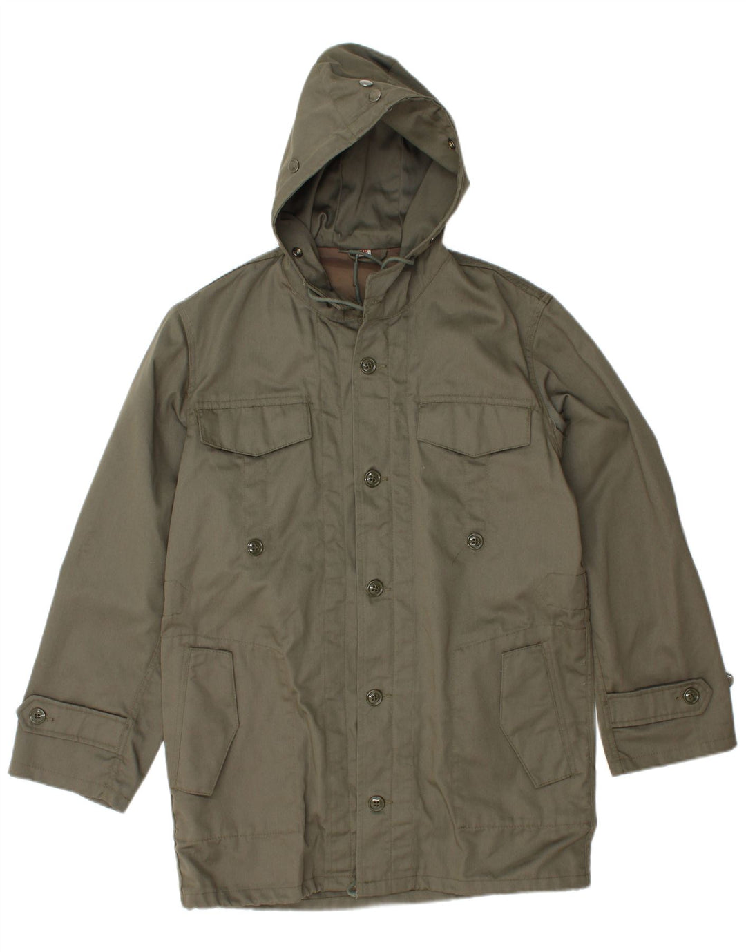 Męska kurtka parka z kapturem w stylu vintage IT 46 Small Khaki