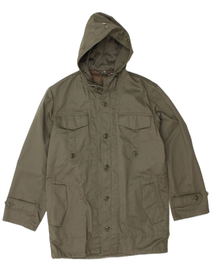 Męska kurtka parka z kapturem w stylu vintage IT 46 Small Khaki