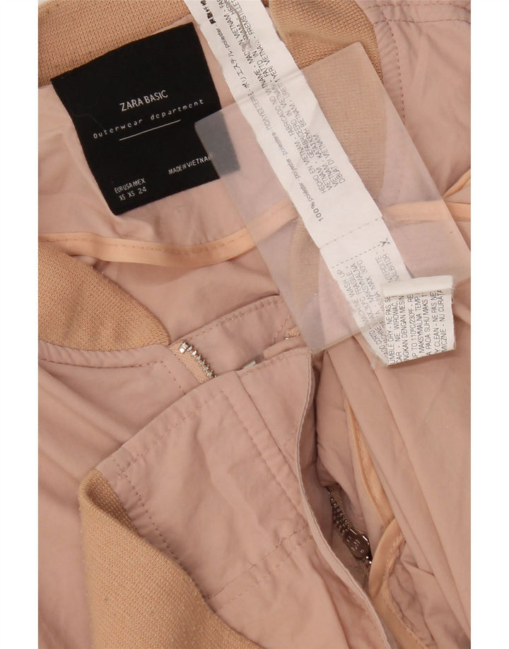 Damska kurtka bomberka oversize Zara UK 6 XS, różowa, poliestrowa