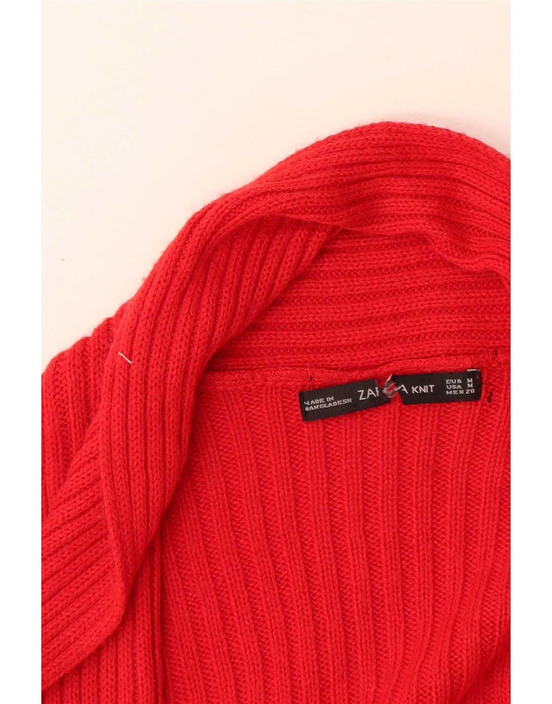 Sweter damski Zara UK 12, średni czerwony akryl
