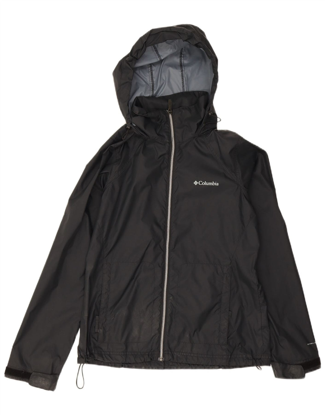 Męska kurtka przeciwdeszczowa z kapturem Columbia Omni-Shield UK 38 Średni czarny nylon