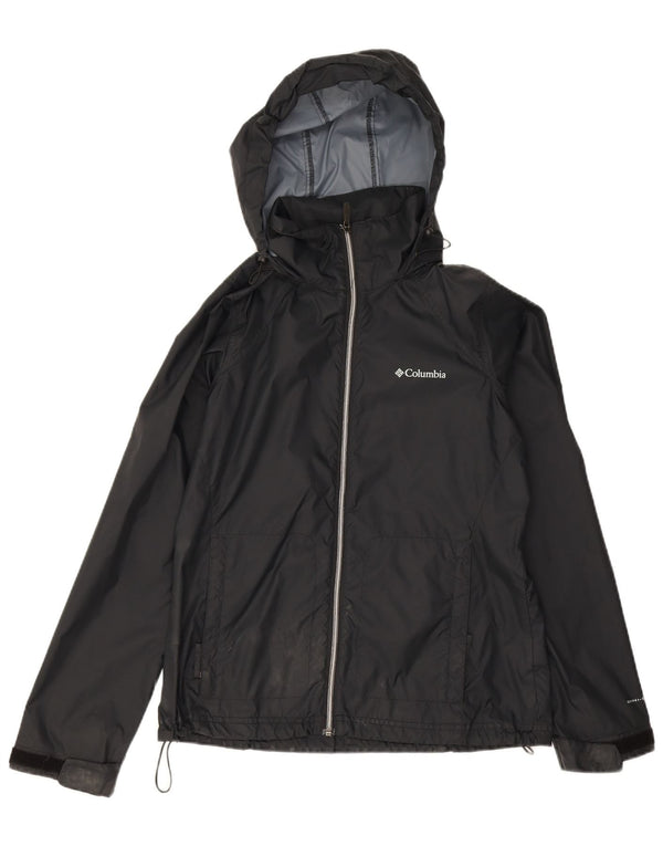 Columbia Mens Omni-Shield Hooded Rain Jacket UK 38 Medium Black Nylon