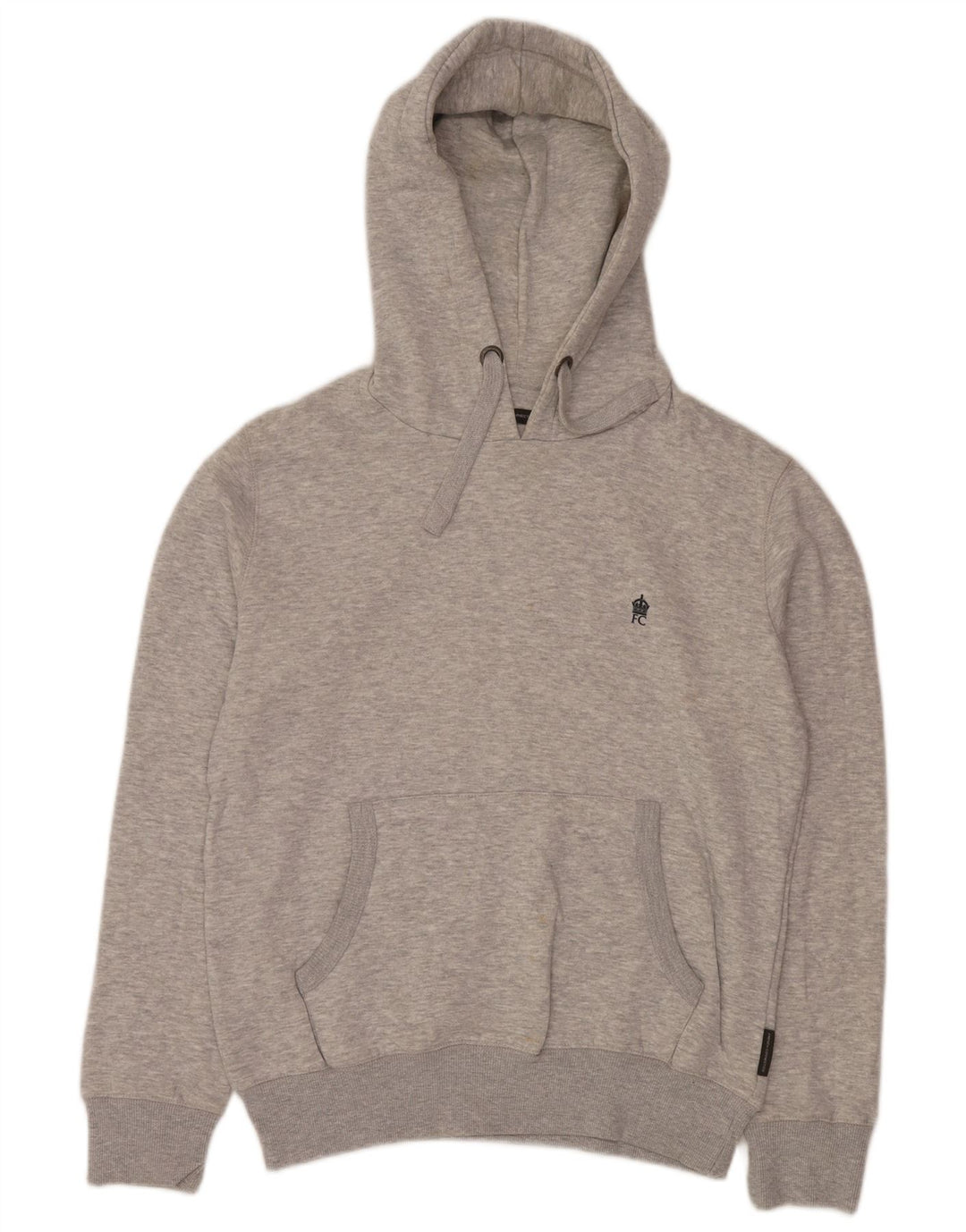 Męska bluza z kapturem French Connection, mała, szara, nakrapiana bawełna