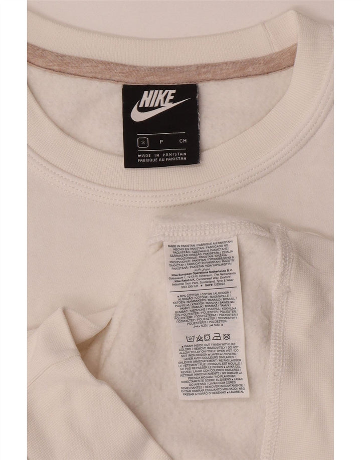 Damska bluza dresowa Nike UK 10, mała, biała, bawełniana