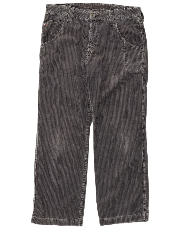 Męskie proste sztruksowe spodnie Tommy Hilfiger W34 L30 szare