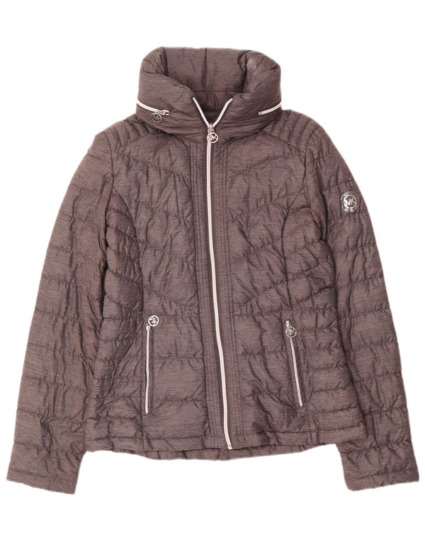 Damska wyściełana kurtka Michael Kors UK 10 Small, szary nylon