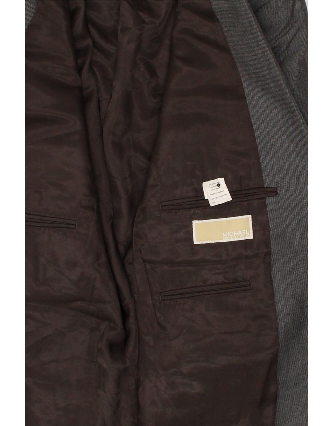 MICHAEL KORS Mens 2 Button Blazer Jacket UK 42 XL Grey Polyester Vintage Michael Kors and Second-Hand Michael Kors from Messina Hembry 