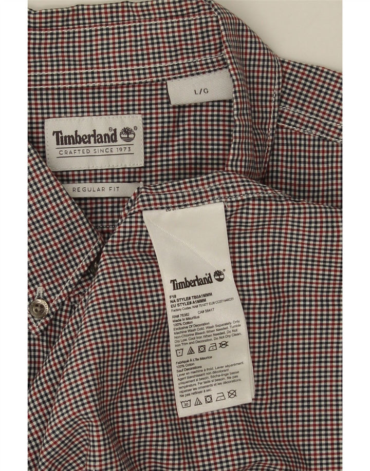 Męska koszula Timberland o regularnym kroju, duża, wielokolorowa bawełniana kratka