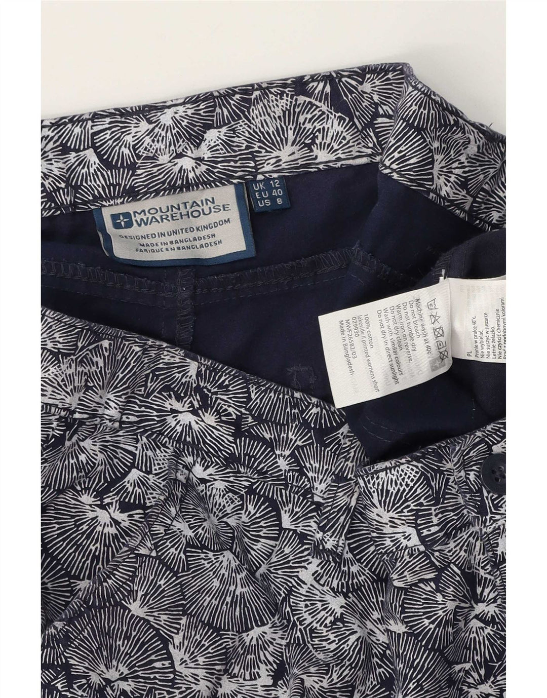 Damskie spodenki Chino Mountain Warehouse UK 12 Medium W34 Granatowe