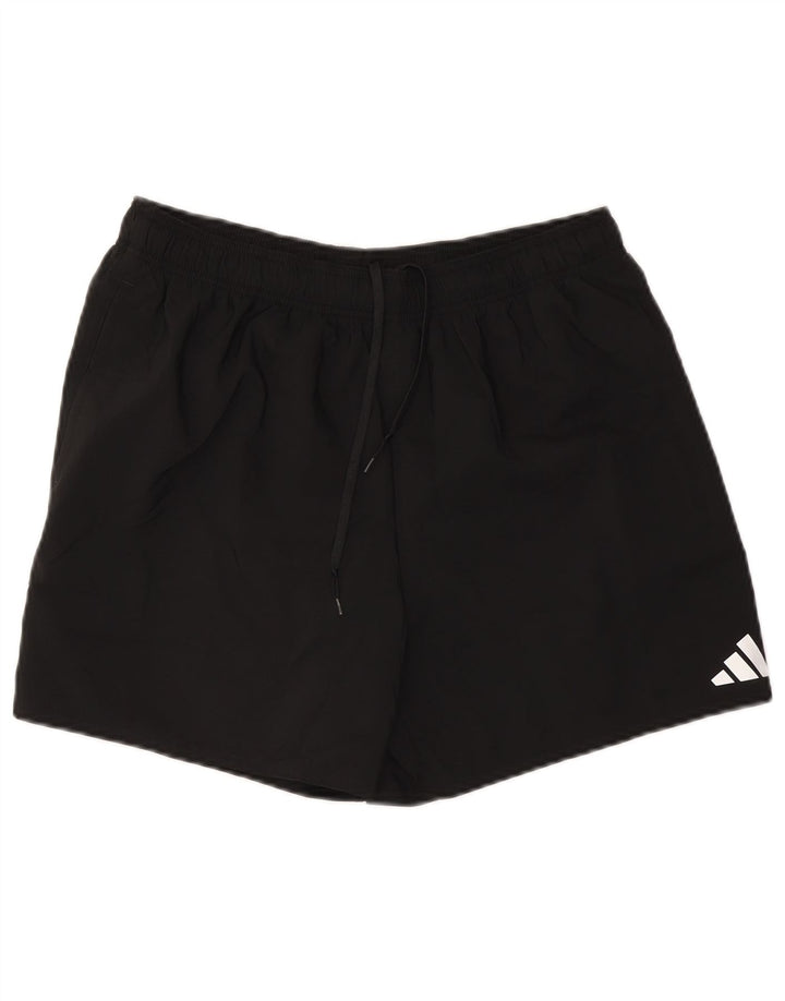 Męskie spodenki sportowe Adidas, duże, czarne, poliestrowe