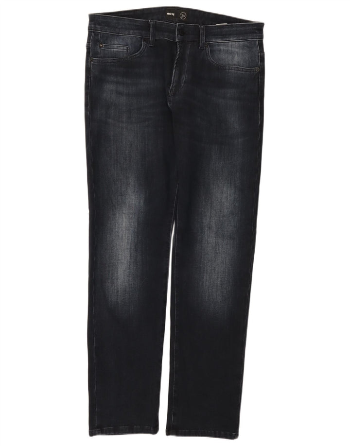 Damskie jeansy slim HUGO BOSS W34 L32 Granatowe, bawełniane