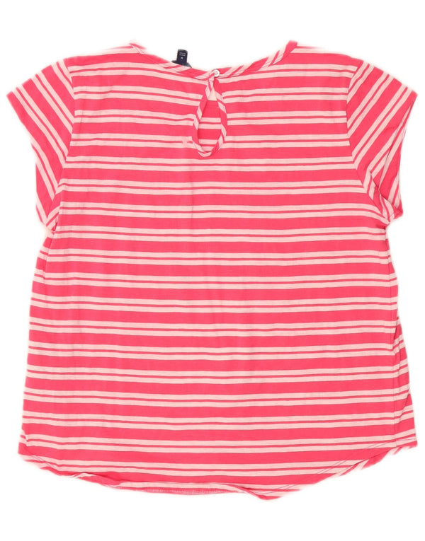 T-shirt damski Nautica Top UK 12 Średnioróżowy bawełniany w paski