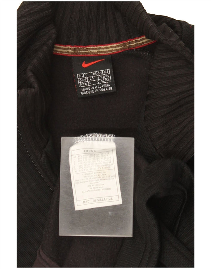 Męska kurtka dresowa Nike UK 42/44, duża, czarna, poliestrowa