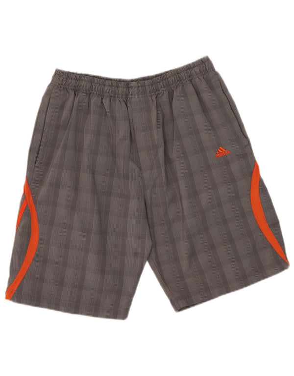 Męskie spodenki sportowe Adidas UK 46/48 XL Szara kratka
