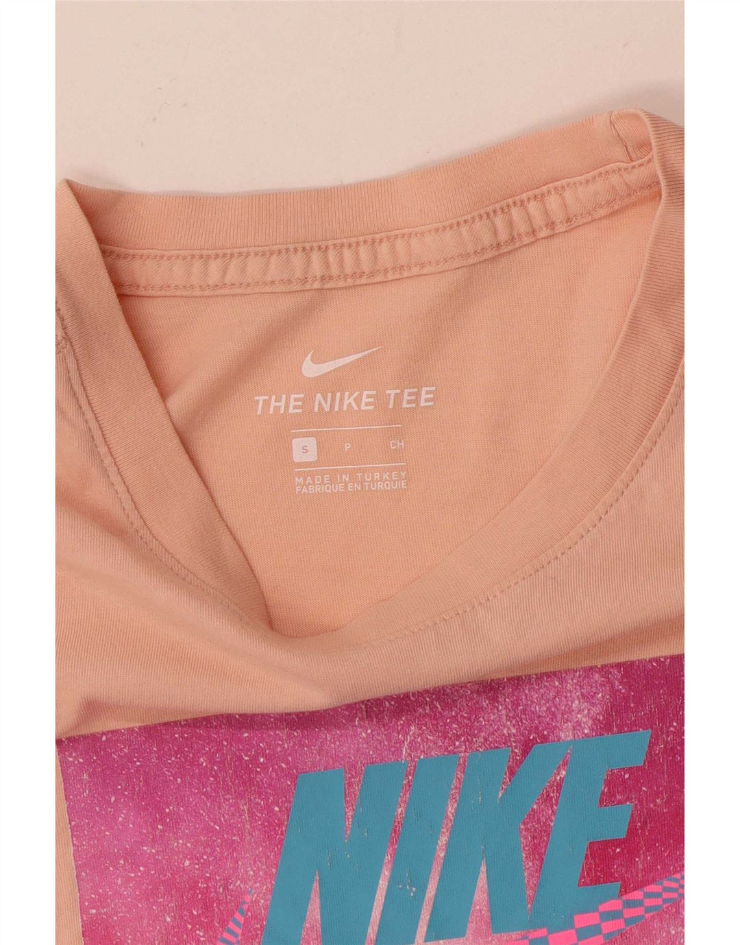 Męski T-shirt z grafiką Nike, mały, różowy