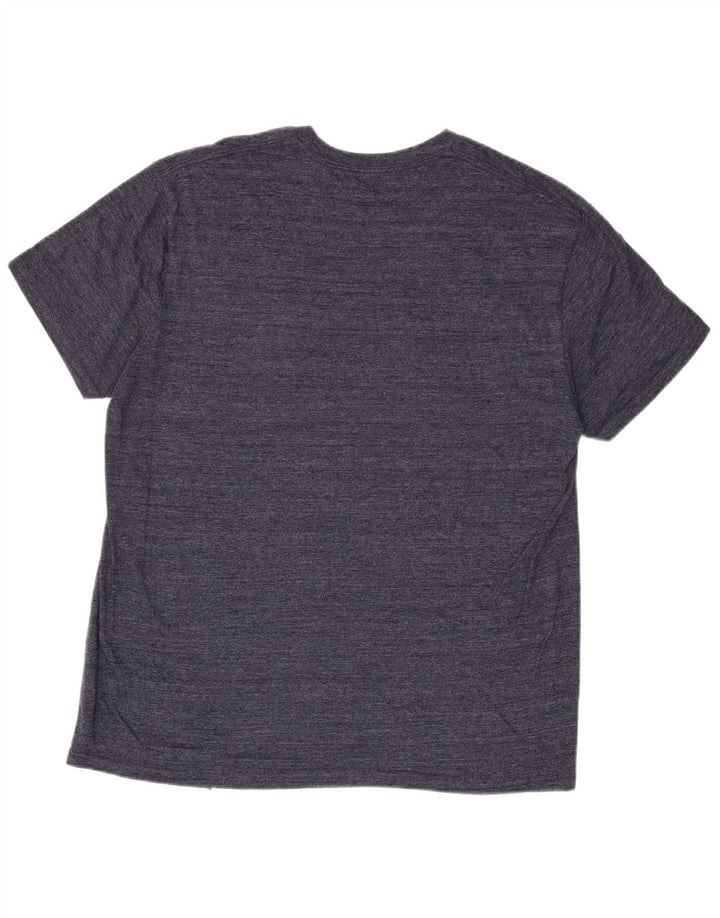 CHAMPION Mens Graphic T-Shirt Top Large Navy Blue Flecked
