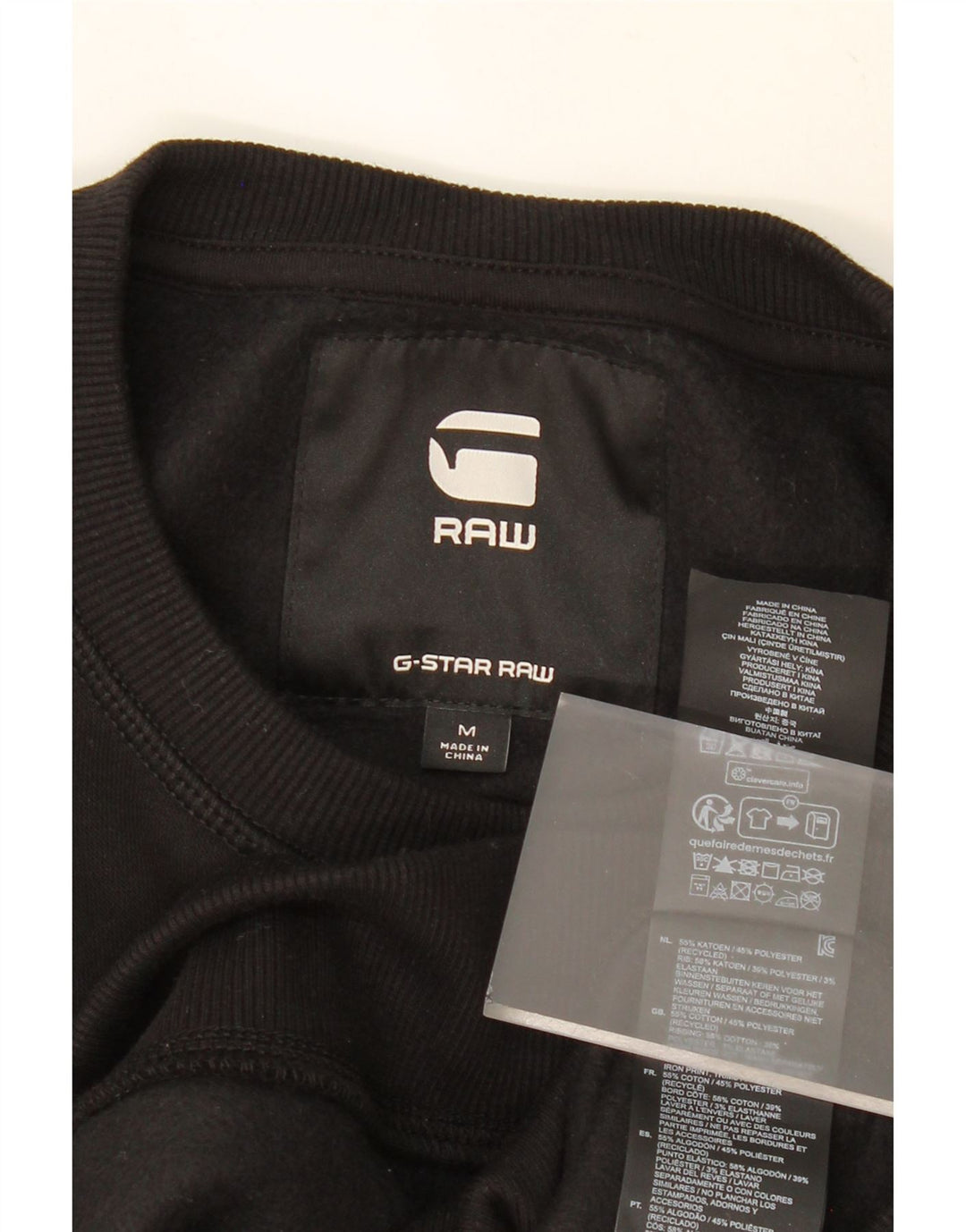 G-STAR Mens Sweatshirt Jumper Medium Black Cotton Vintage G-Star and Second-Hand G-Star from Messina Hembry 