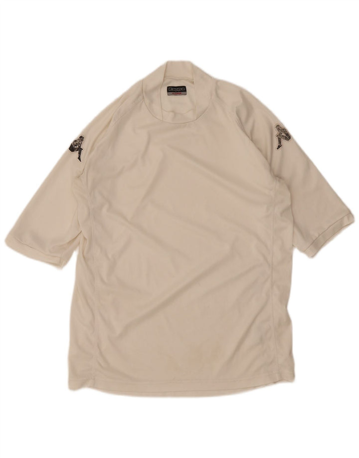 Męski T-shirt z grafiką Kappa, XL, biały