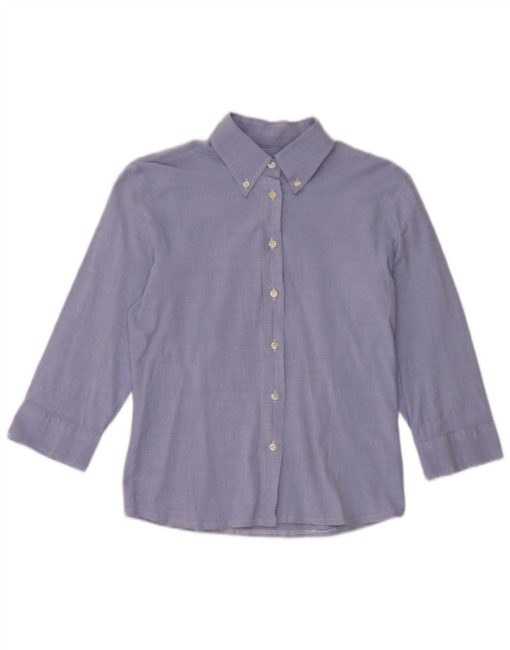 Koszula damska Benetton z rękawem 3/4 UK 10, mała, niebieska, bawełniana