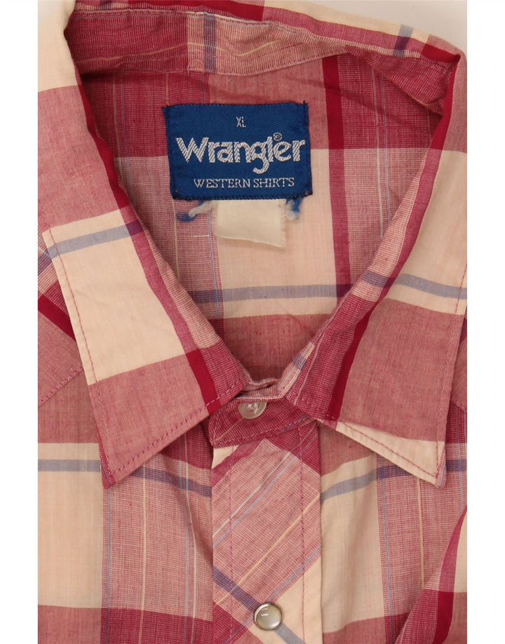WRANGLER Mens Shirt XL Red Check Vintage Wrangler and Second-Hand Wrangler from Messina Hembry 