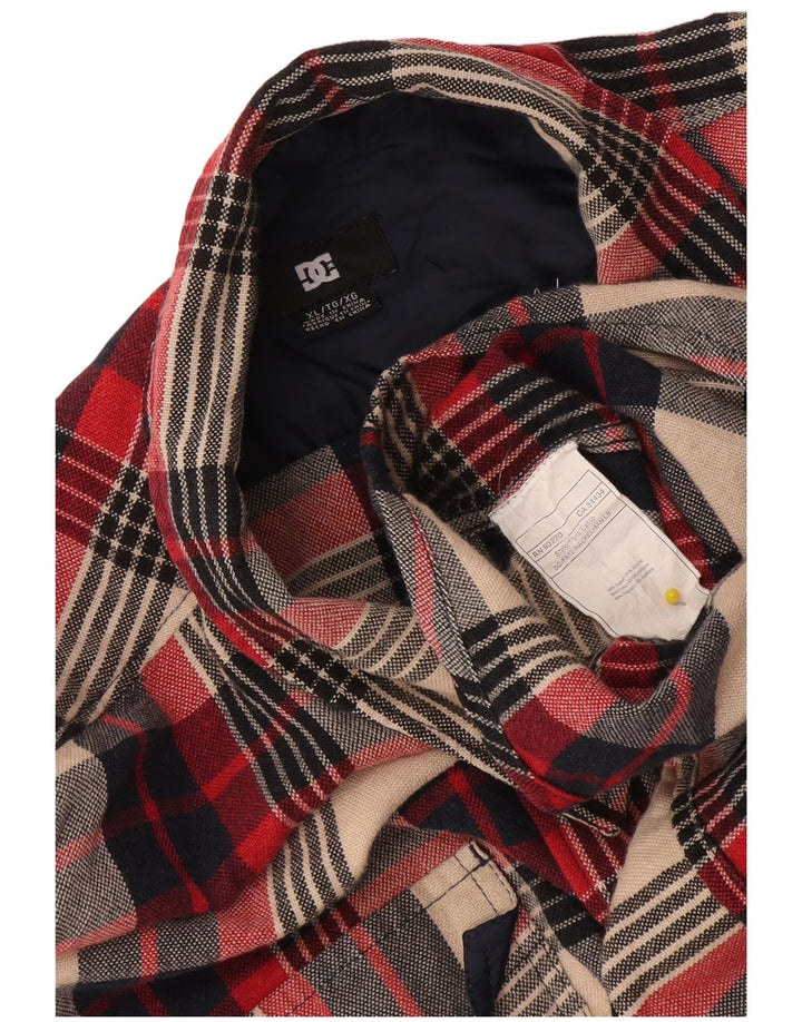 Męska koszula flanelowa DC XL, bawełniana, wielokolorowa krata