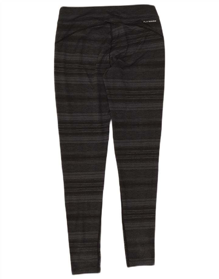 Legginsy damskie REEBOK UK 10, małe, szare, poliestrowe prążki