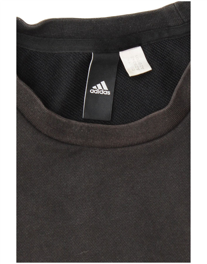 ADIDAS Mens Graphic Sweatshirt Jumper Small Grey Colourblock