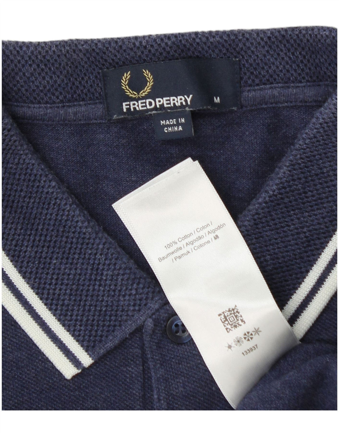 Męska koszulka polo FRED PERRY, średnia, granatowa, bawełniana