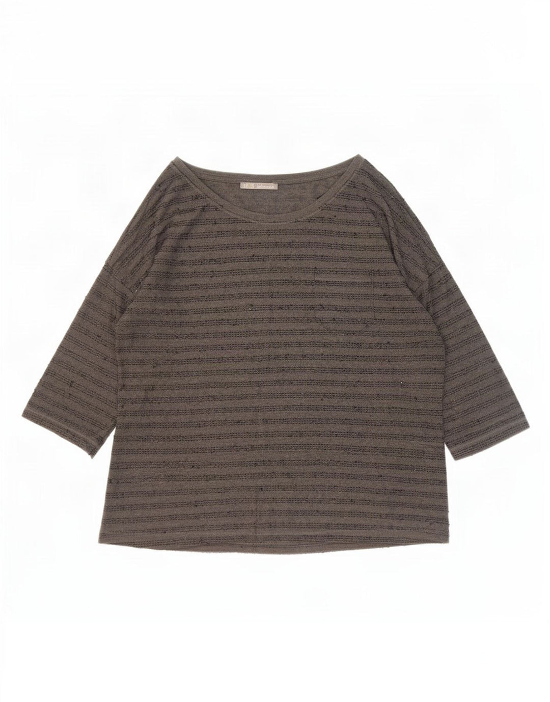 Top damski Zara z rękawem 3/4 UK 20 2XL, szary, poliestrowy w paski