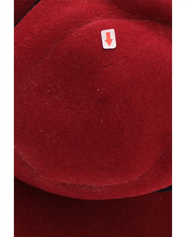 Damski kapelusz typu Bucket Kangol, mały, czerwony, wełniany