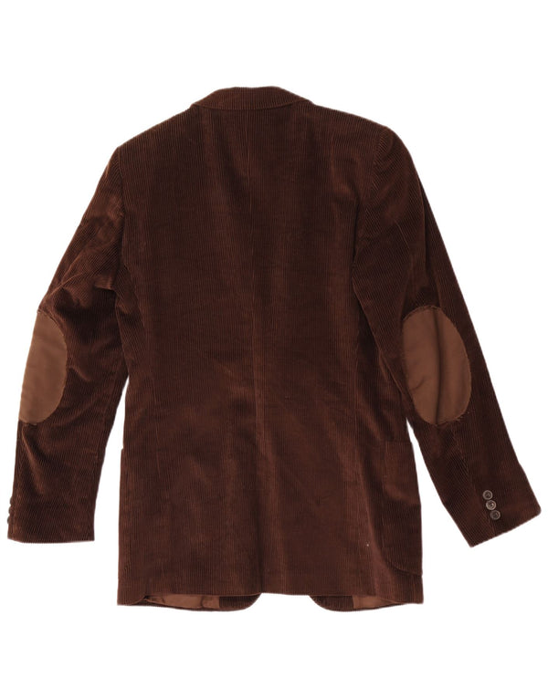 Vintage męska marynarka sztruksowa zapinana na 2 guziki UK 36 Small Brown