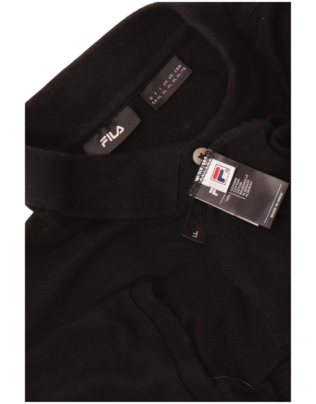 Męska koszulka polo Fila XL, czarna, bawełniana