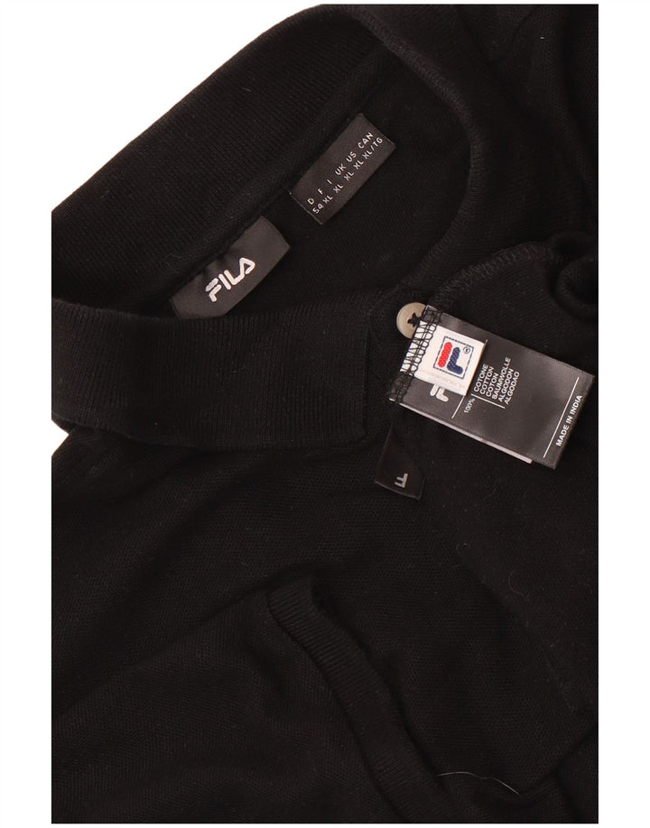 Męska koszulka polo Fila XL, czarna, bawełniana