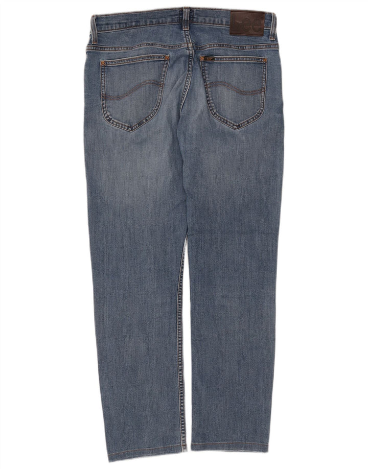 LEE Mens Rider Straight Jeans W33 L28 Blue Cotton