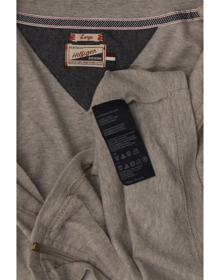 Męska kurtka dresowa Tommy Hilfiger, duża, szara, bawełniana
