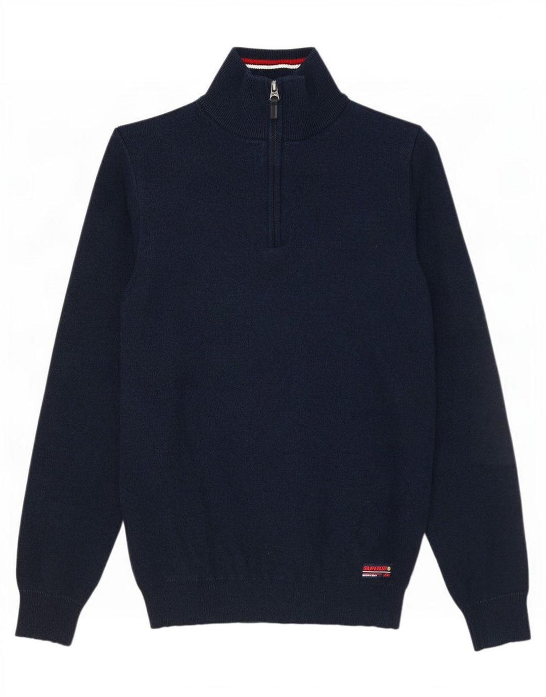 Męski sweter z zamkiem błyskawicznym Superdry, mały, granatowy, bawełniany