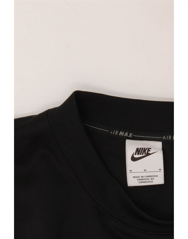 NIKE Mens Air Max Graphic Sweatshirt Jumper Medium Black Polyester Vintage Nike and Second-Hand Nike from Messina Hembry 