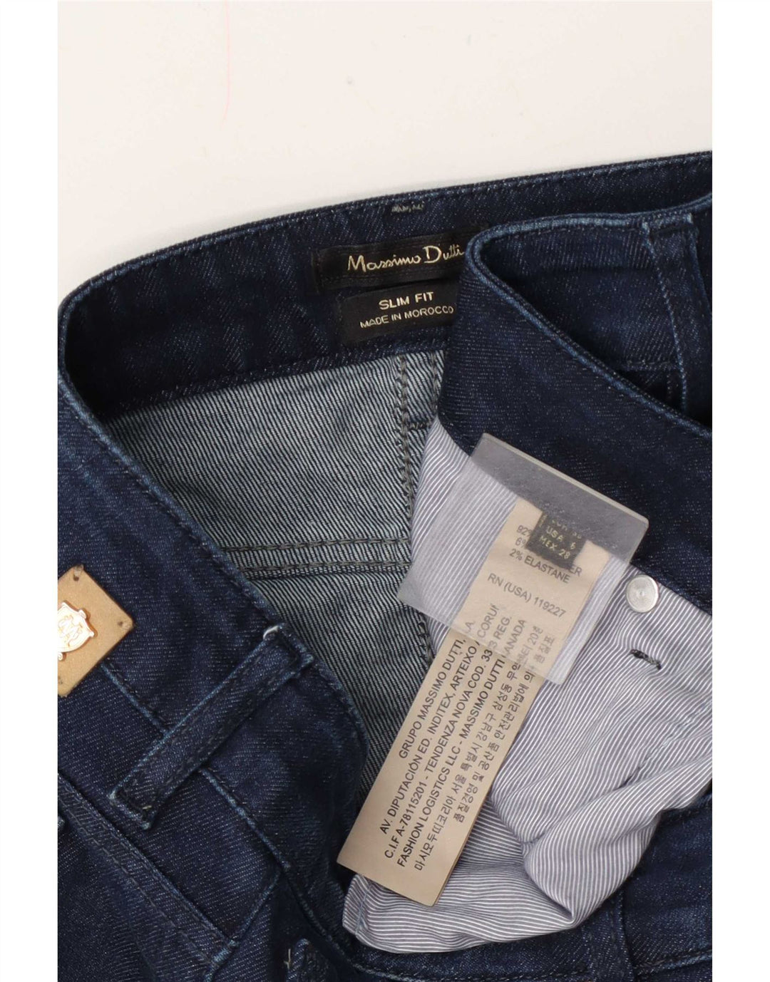 Jeansy damskie Massimo Dutti EU 38 Small W28 L27 Granatowa bawełna
