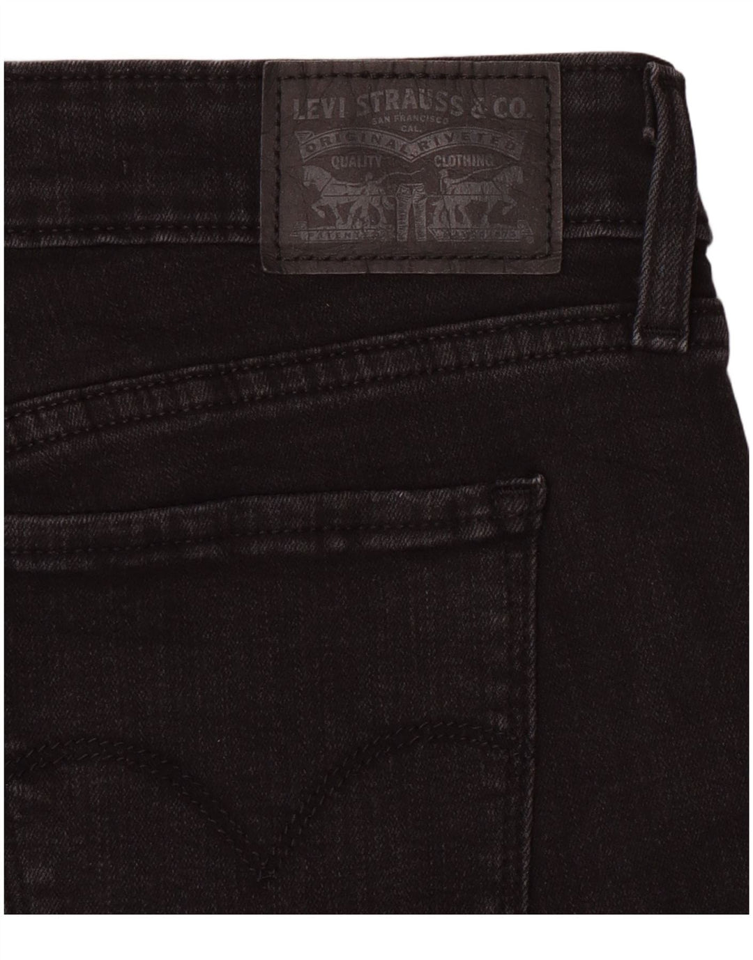 LEVI'S Womens 711 Distressed Skinny Jeans W30 L29 Black