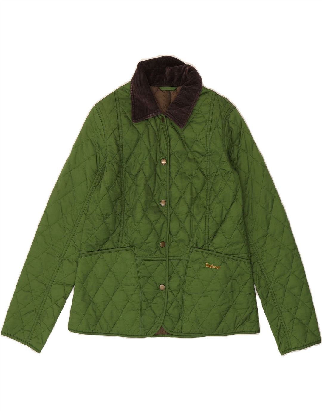 BARBOUR Womens Quilted Jacket UK 10 Small  Green Polyamide Vintage Barbour and Second-Hand Barbour from Messina Hembry 