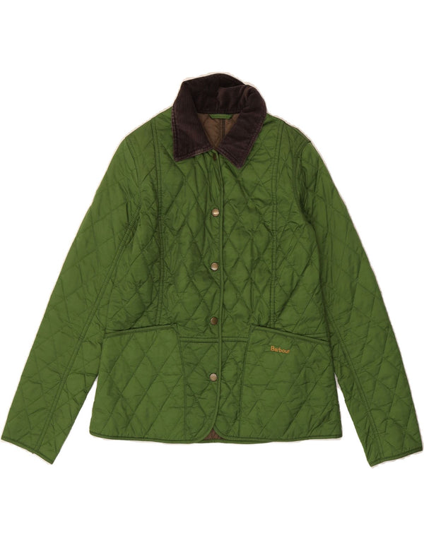 BARBOUR Womens Quilted Jacket UK 10 Small  Green Polyamide