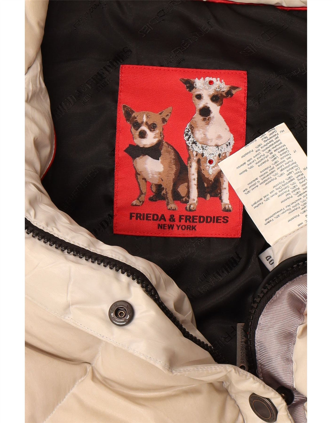 Damska wyściełana kamizelka FRIEDA & FREDDIES EU 40, średni beż, poliester