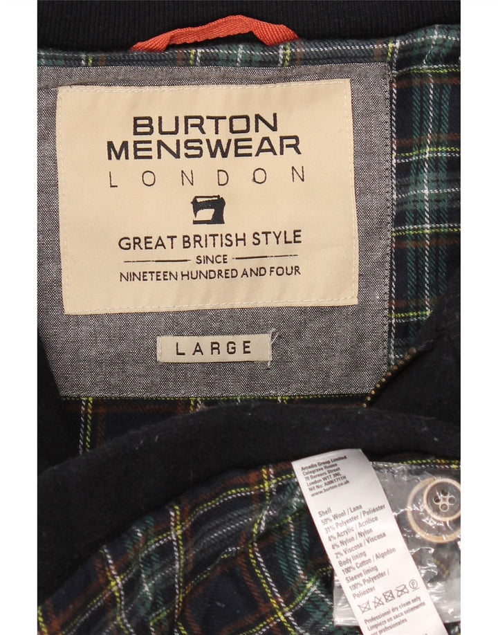 Męska kurtka BURTON z kapturem UK 40, duża, granatowa, wełniana