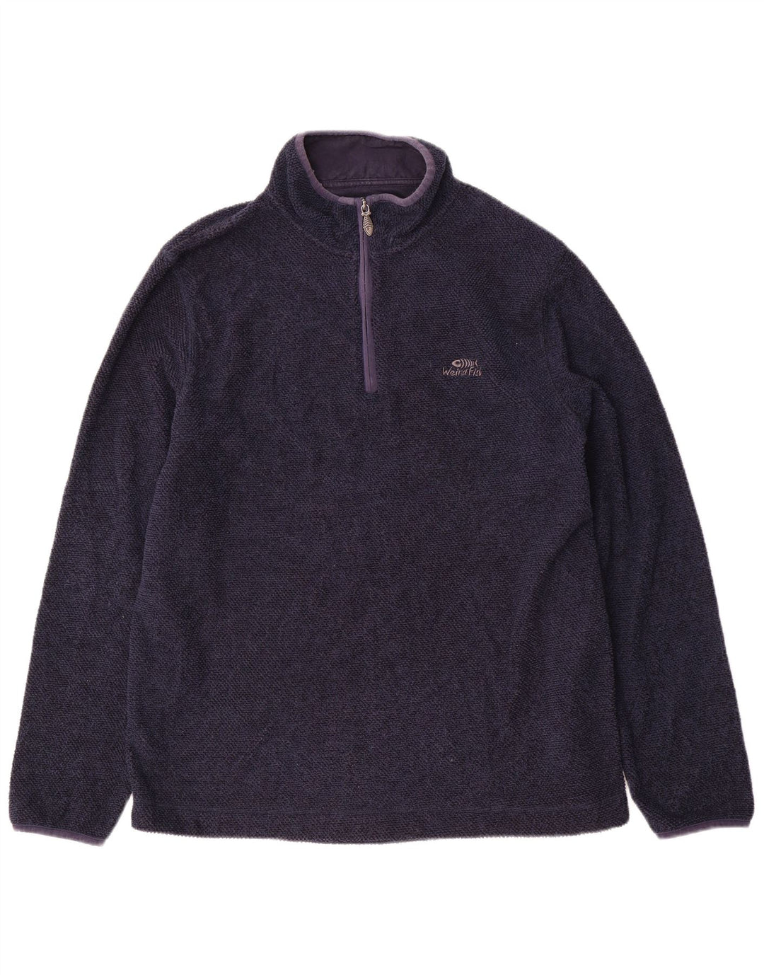 Męski sweter męski WEIRD FISH z zamkiem błyskawicznym XL, granatowy, poliester