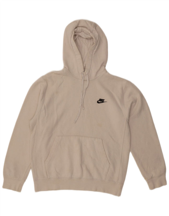 Męski sweter z kapturem Nike, mały, biały, bawełniany
